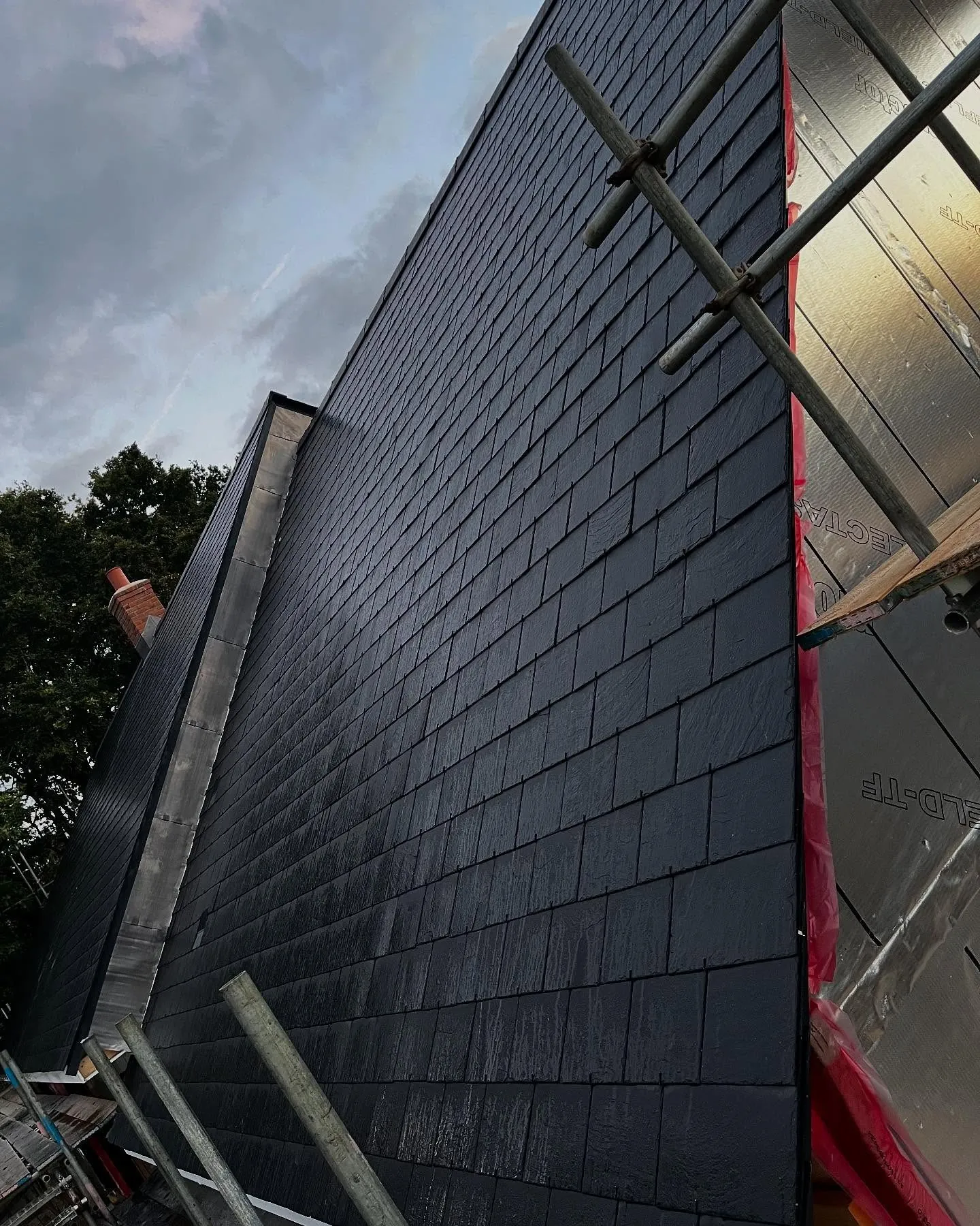 Completed re-roof with new slate and tile coverings by S&S Roofing, Hampshire (3)