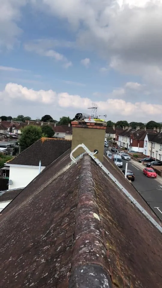 Roof maintenance visit on a pitched tiled roof in Hampshire (3)