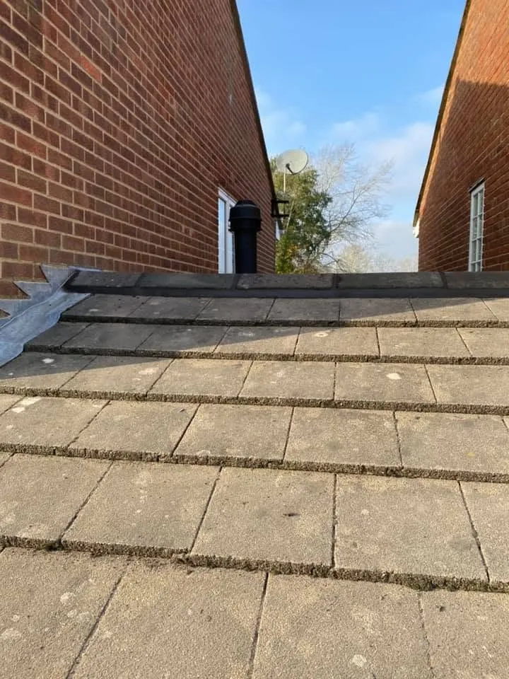 Roof maintenance visit on a pitched tiled roof in Hampshire (4)
